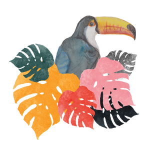 TOUCAN AND LEAVES