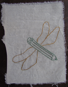 Flying Pencil Embroidery (study)