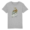 Grey children t-shirt with okapi illustration