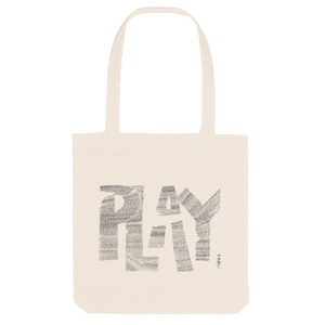 Canvas tote bag with handwritten typography