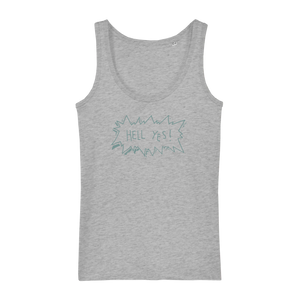 Hell Yes (green) Organic Cotton Women's Tank Top (more colours)