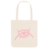 Pink Eye Organic Canvas Tote Bag