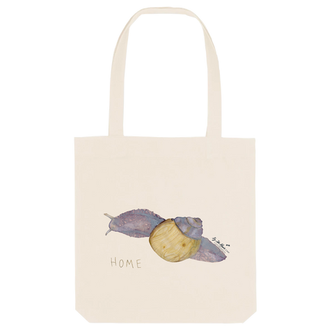 Snail Organic Canvas Tote Bag