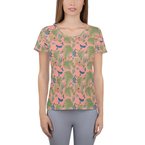 Jungle All-Over Print Women's Athletic T-shirt